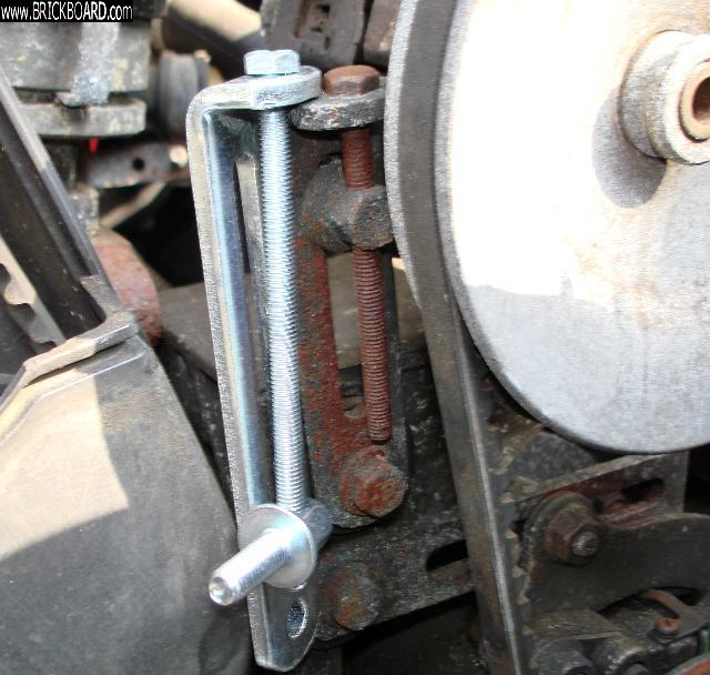 Volvo 200 -- adjuster for accessory belts, 1st of 2 (for A/C)