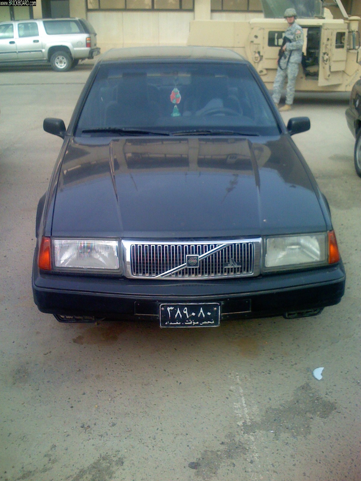Volvo  -- not sure, a volvo in baghdad at the airport