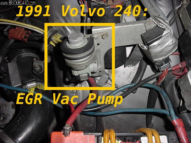 Volvo  -- 1991 Volvo 240 EGR: EGR Vacuum Pump