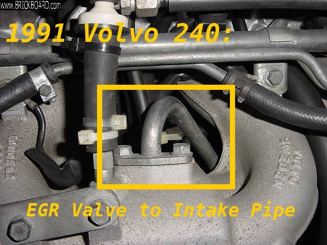 Volvo  -- 1991 Volvo 240 EGR: EGR Valve to Intake Pipe