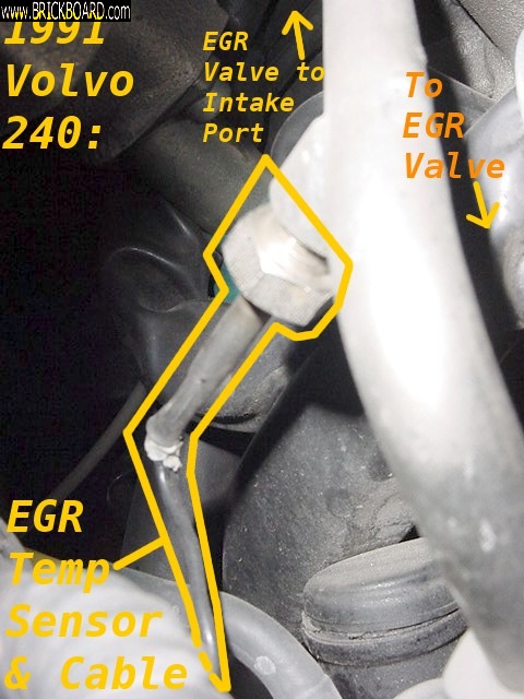 Volvo  -- 1991 Volvo 240 EGR: EGR Temperature Sensor