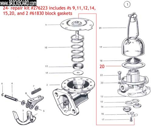 Volvo 444-544 -- PV glass bowl fuel pump schematic