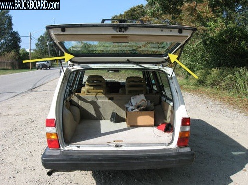 Volvo 200 -- Interior tailgate plastic trim