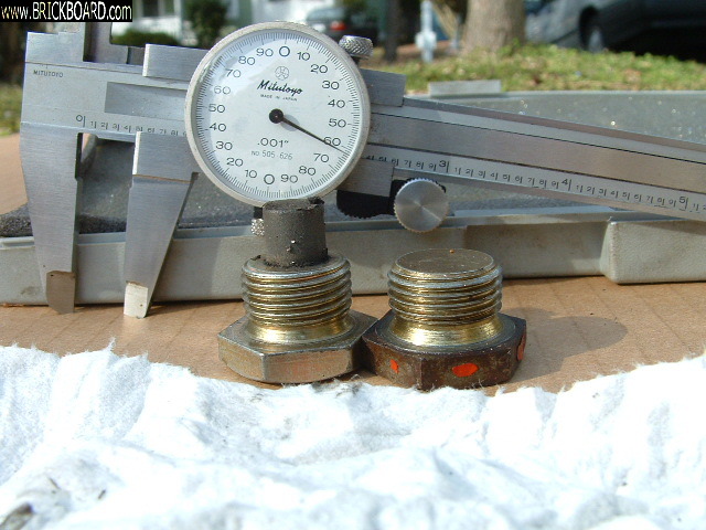 Volvo 200 -- Magnetic vs. Volvo Drain plug  about .46-.47, for both