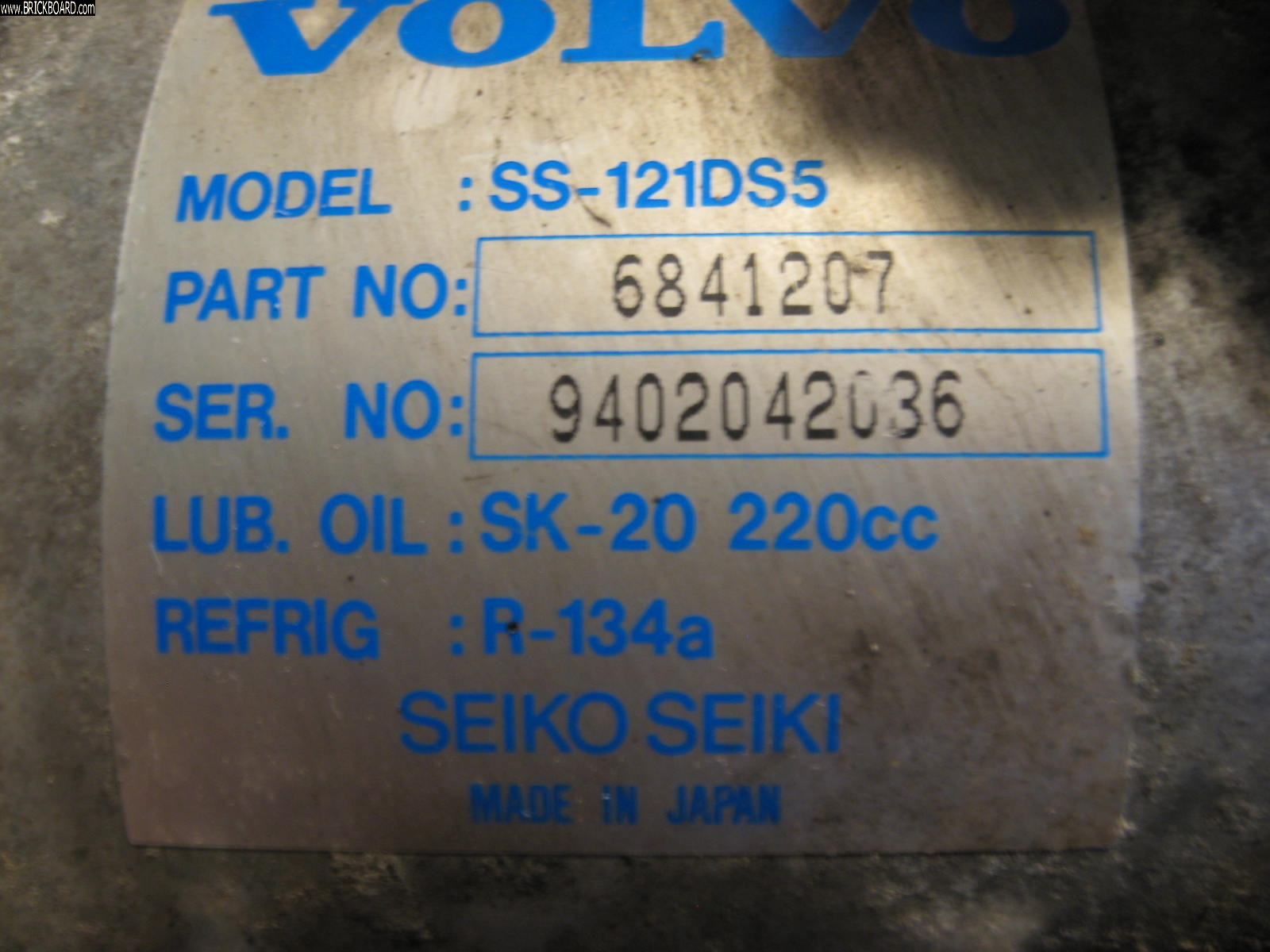 Volvo 900 -- 1994 940 Compressor
