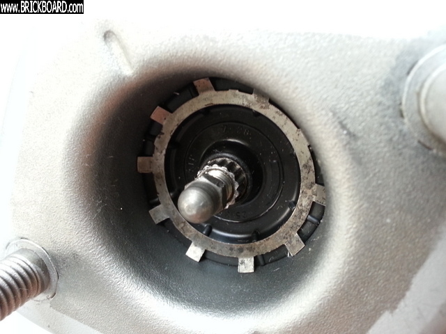 Volvo 200 -- Vac Booster pushrod seal located at edge of spline