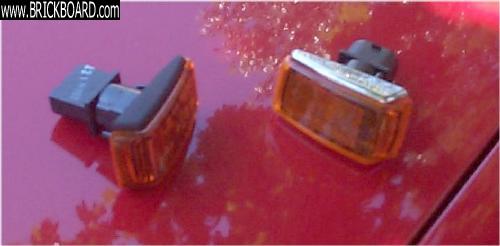 Volvo  -- For Sale - amber euro side repeater kits with black or chrome trim