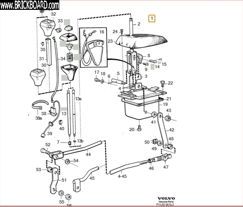 Volvo 200 -- 240 Shifter diagram