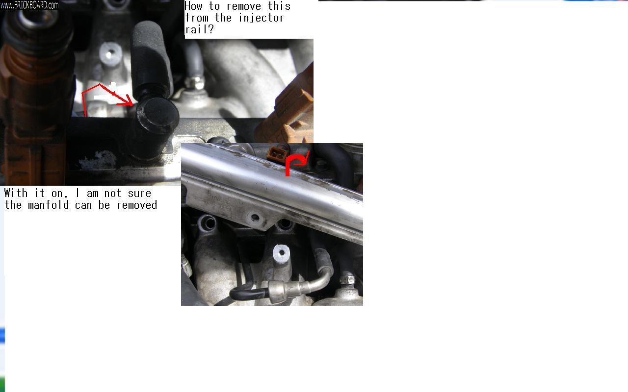 Volvo  -- Injector rail line connection