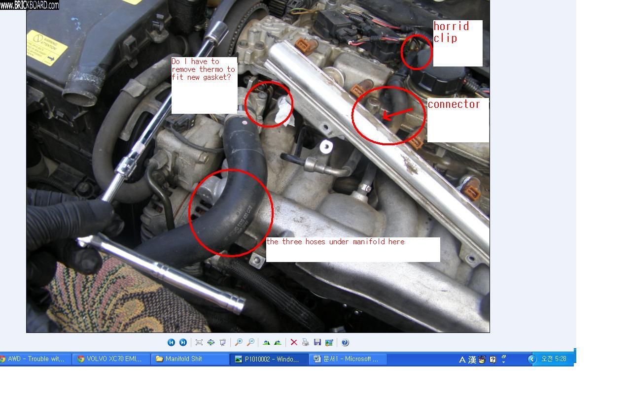 Volvo  -- Concern points with my manifold removing 