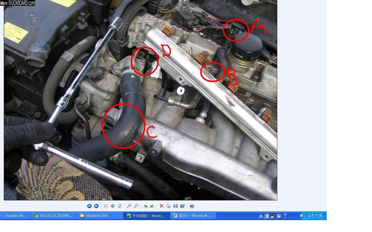 Volvo  -- Concern areas for manifold removal