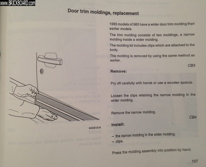 Volvo 900 -- 740 760 940 960 door trim
