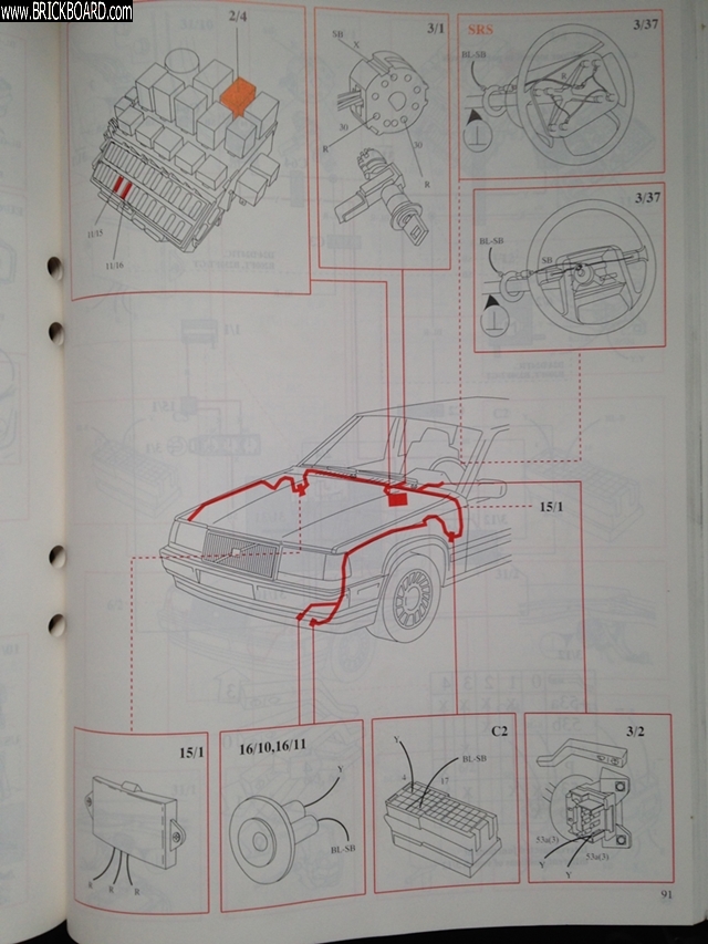Volvo 900 -- horn diagram page 2