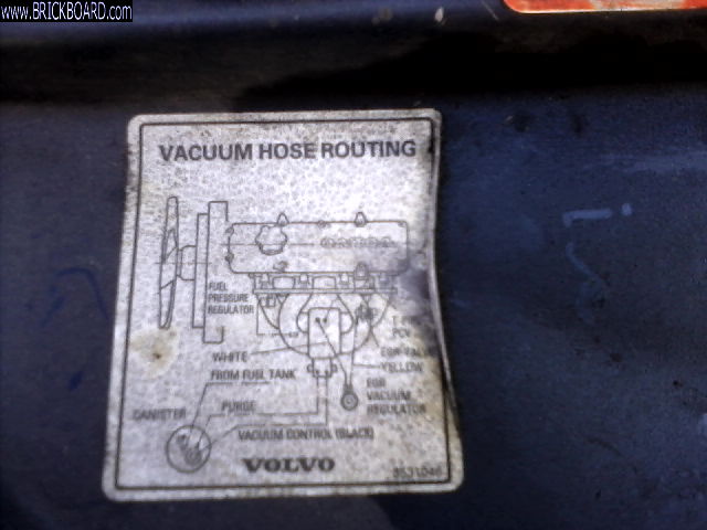 Volvo 200 -- 240 vacuum hose diagram 