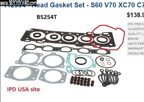 Volvo  -- B5254T and B5244T3 gaskets part two