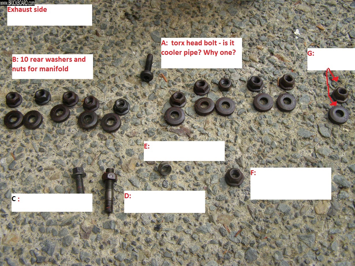 Volvo  -- B5254T bolts at exhaust