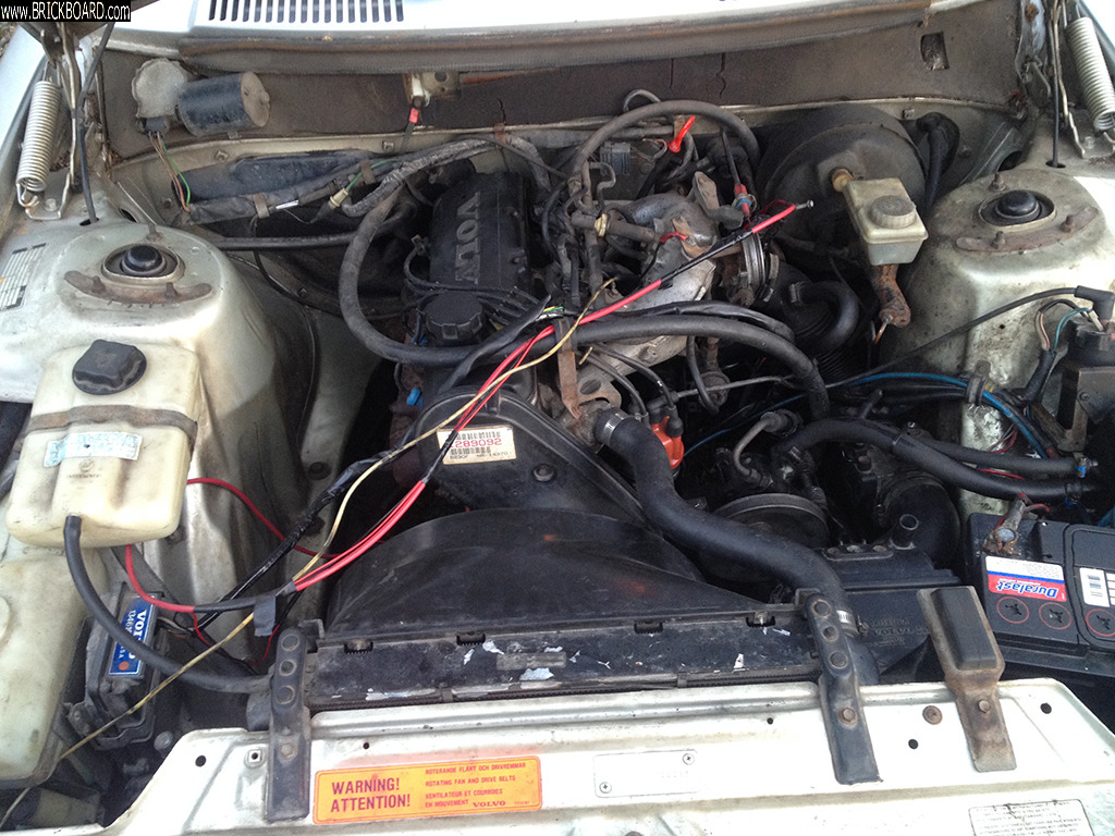 Volvo 200 -- Ignition module and alternator wire re-routing 