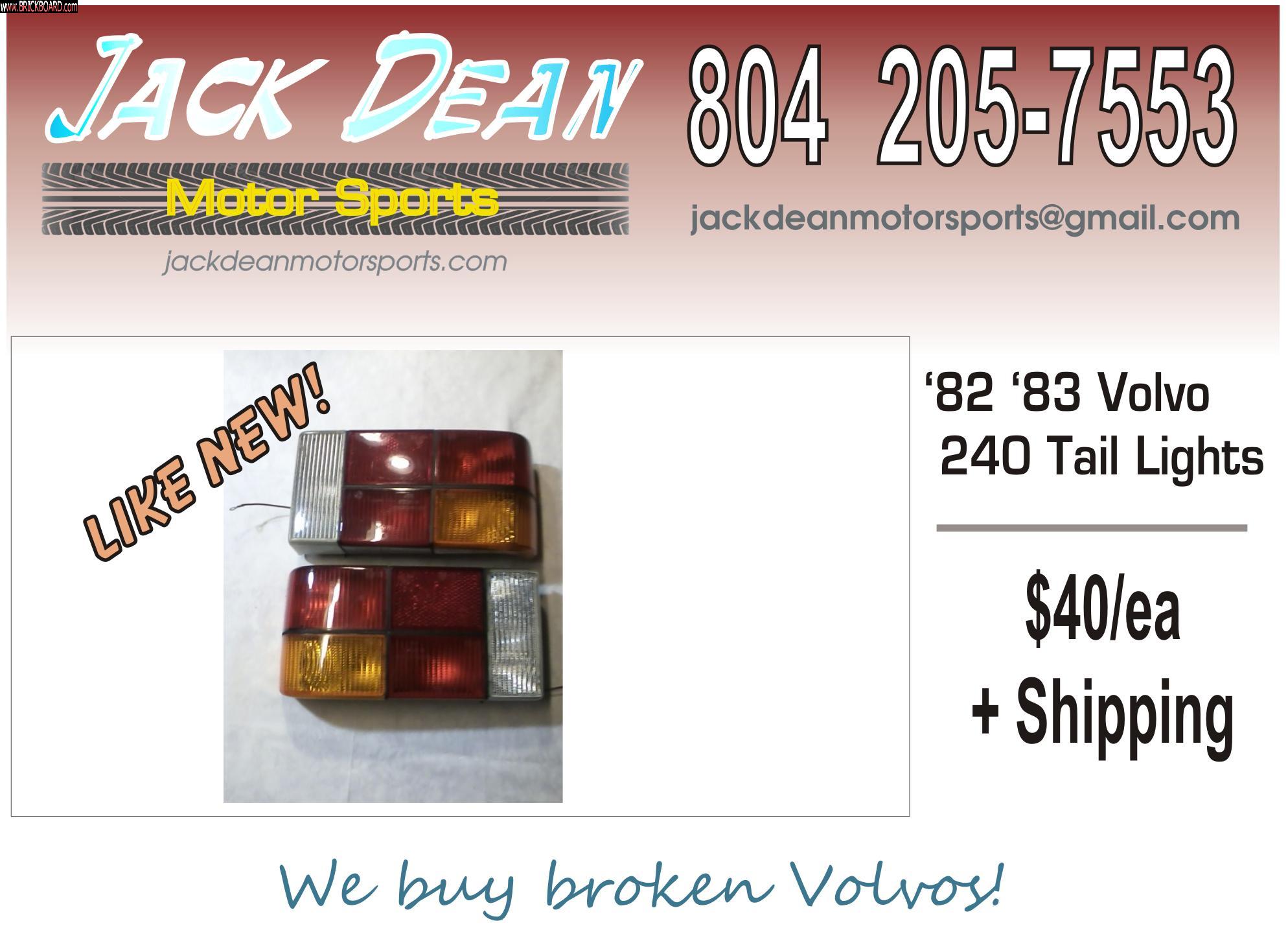 Volvo 200 -- Volvo 82 83 240 Tail Lights