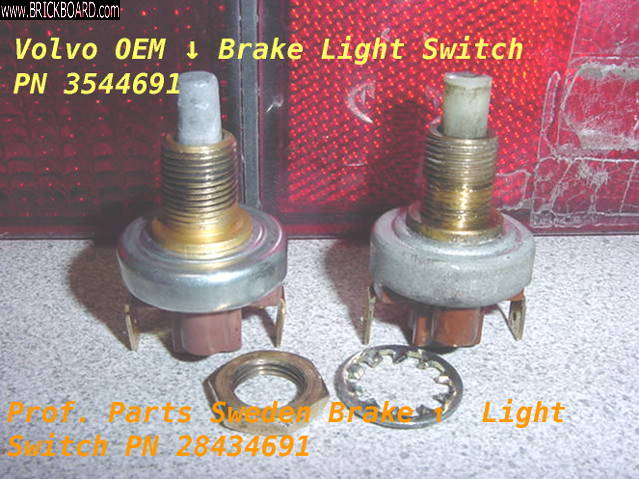 Volvo  -- Compare Volvo 240 and Pro Parts Sweden Brake Light Switch