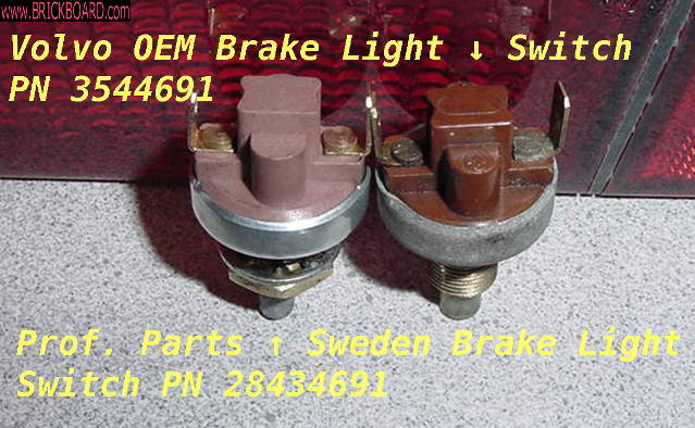 Volvo  -- Compare Volvo 240 and Pro Parts Sweden Brake Light Switch