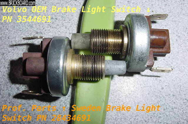 Volvo  -- Compare Volvo 240 and Pro Parts Sweden Brake Light Switch