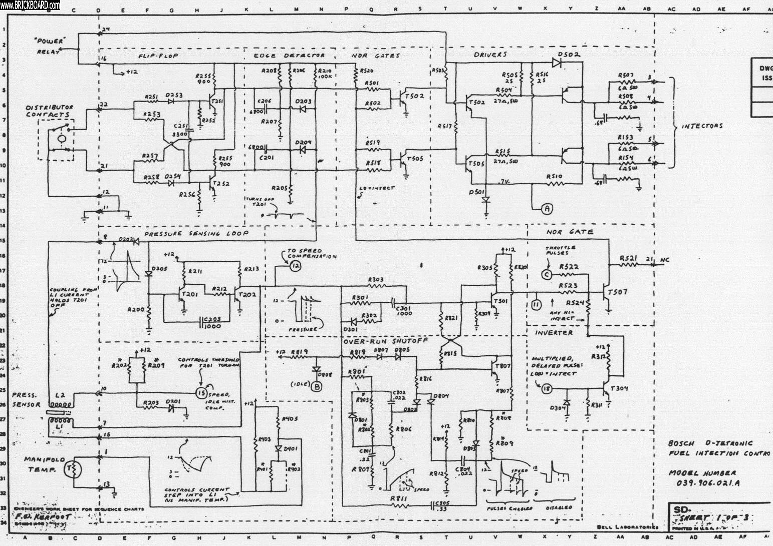 Volvo 140-160 -- Djet controller schematic