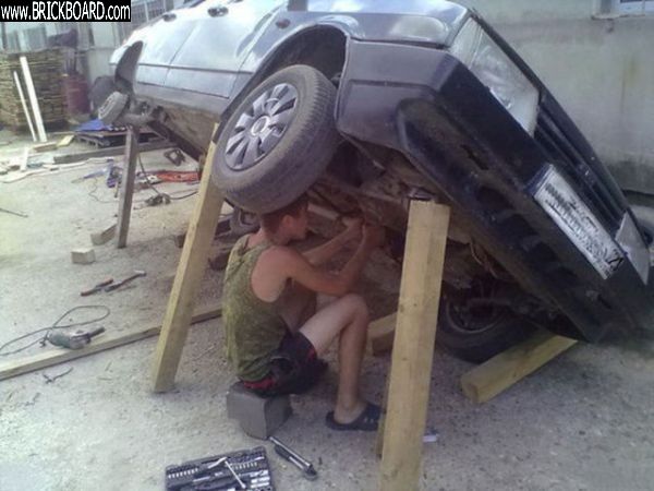 Volvo  -- Jack stands
