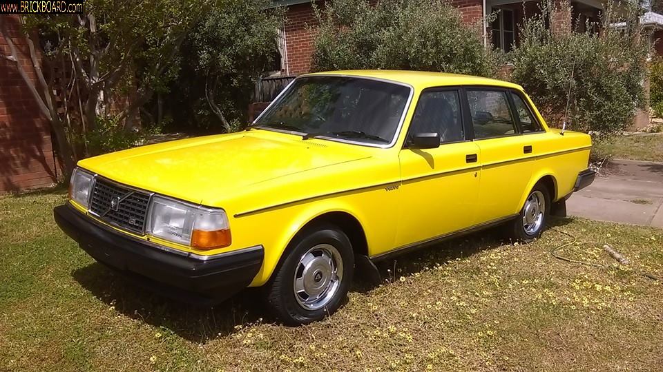 Volvo  -- Bright Sunny Yellow Volvo 240 in Australia