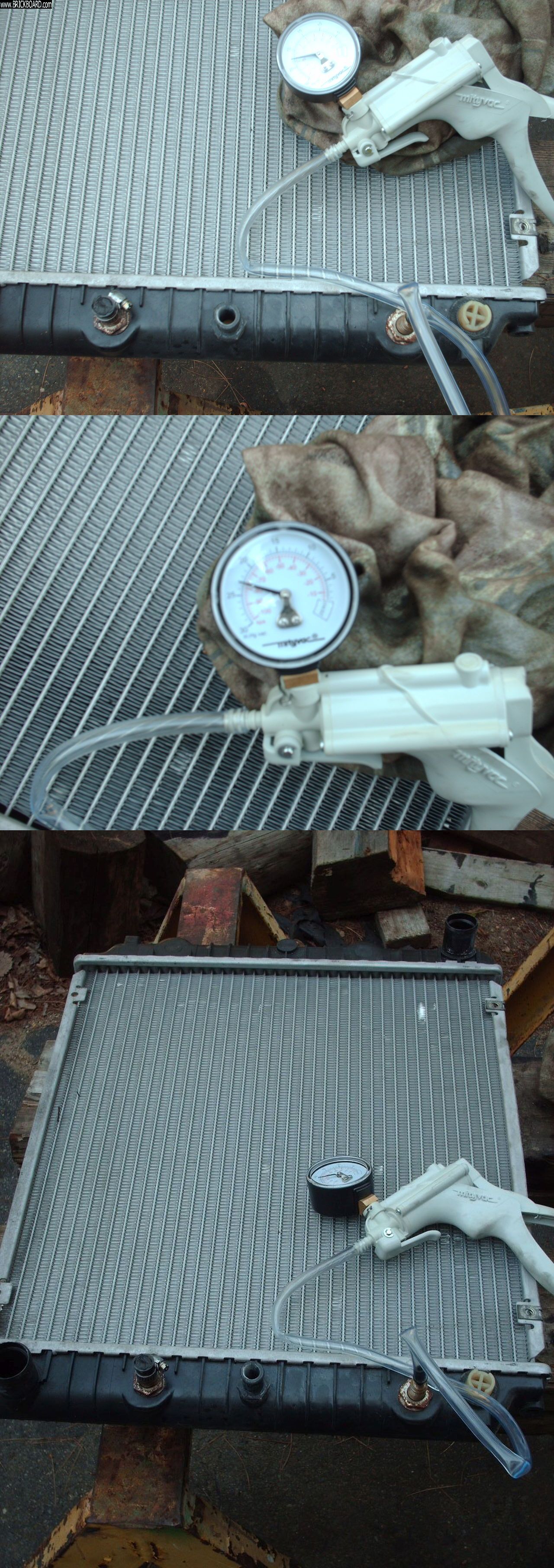 Volvo  -- 240 radiator vacuum test