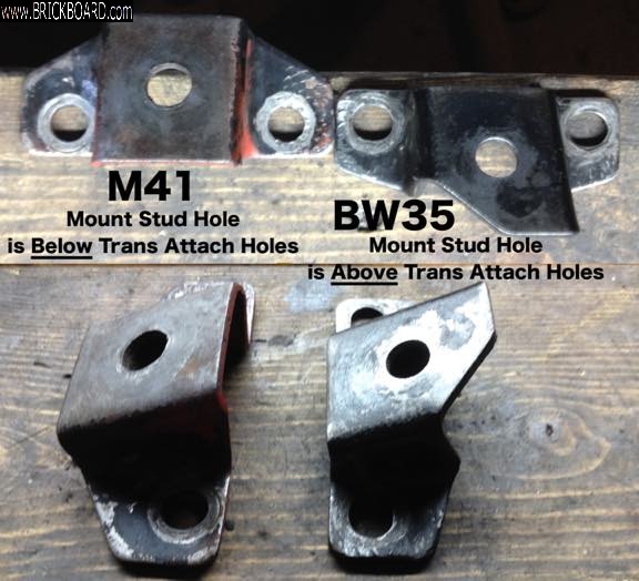 Volvo 1800 -- Trans Mount Bracket BW35 vs M41