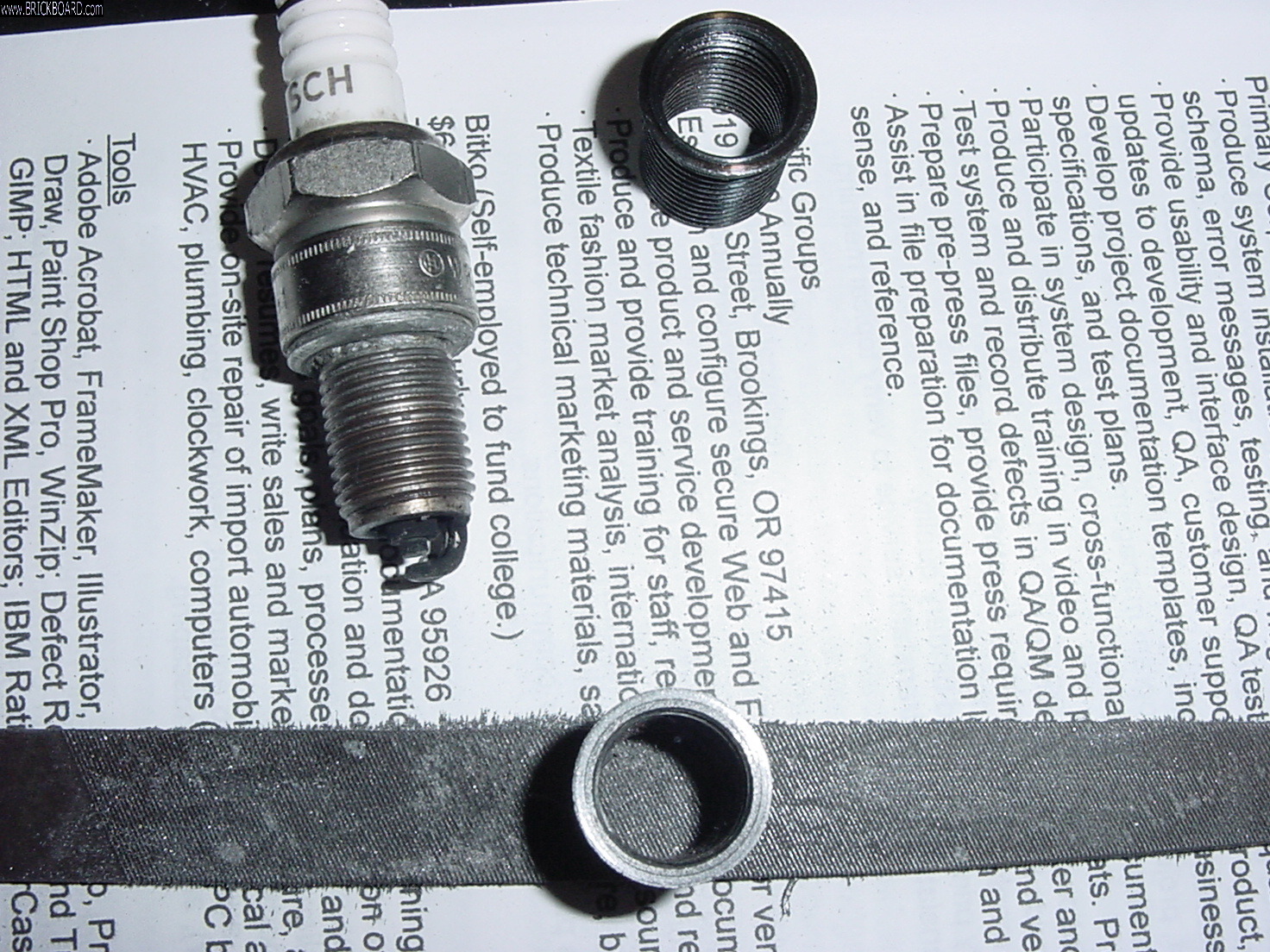 Volvo  -- Volvo 240 Spark Plug Thread Sleeve. Makin' Shorter?