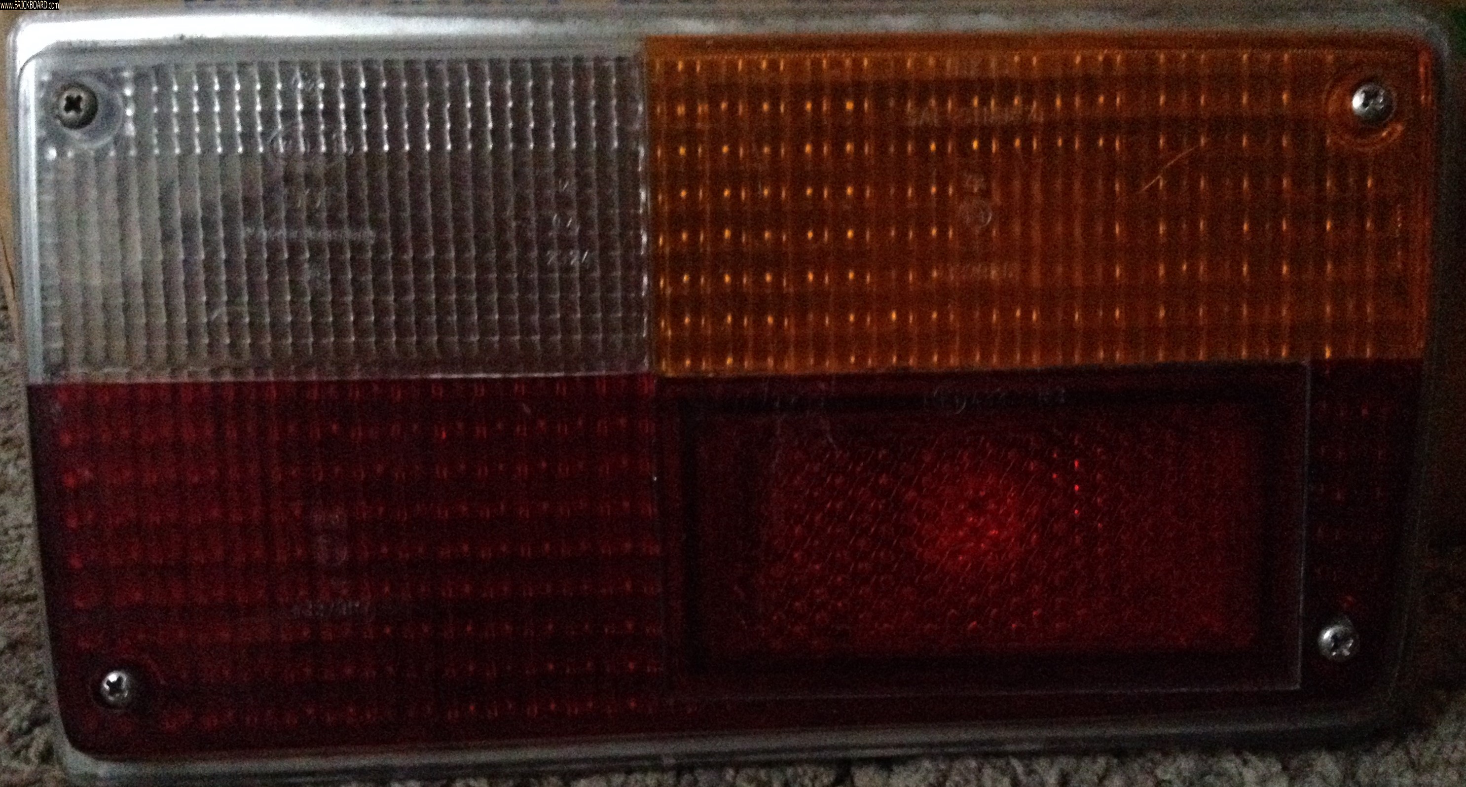 Volvo 200 -- 1978 242 GT Taillight Lens Right (passenger) Side - 4 square