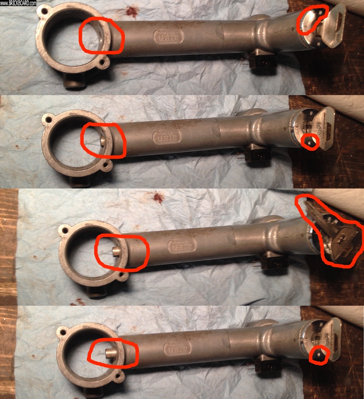Volvo 1800 -- Volvo 1800 Steering Lock Operation