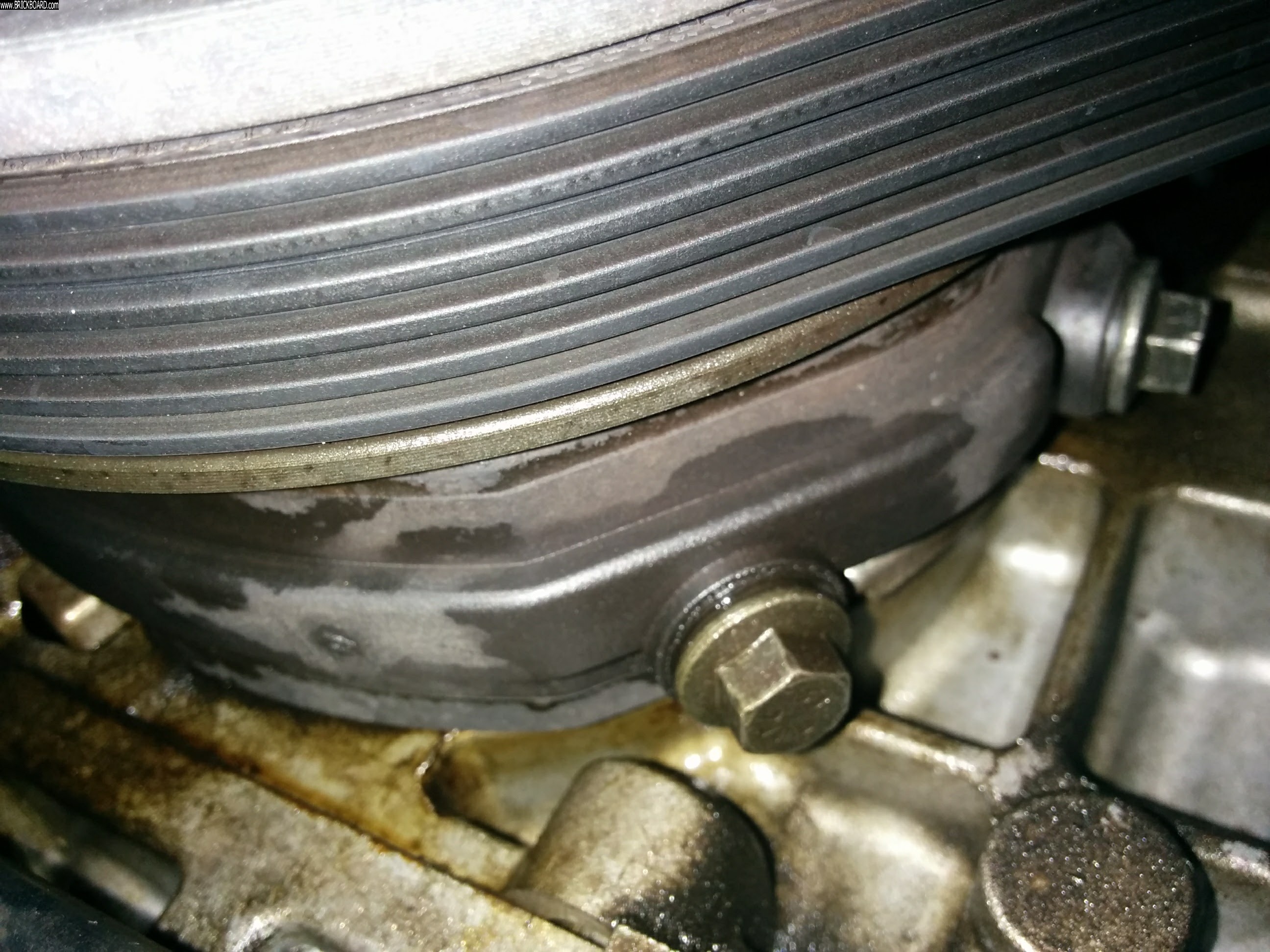 Volvo  -- v70T Plastic Cover @ engine crank front.