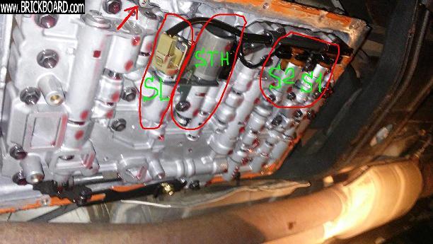 Volvo S90-V90 -- AT solenoids exposed