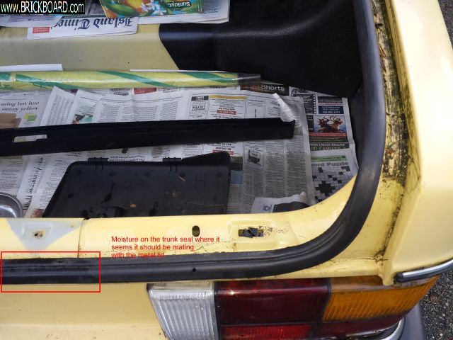 Volvo 200 -- Moisture on 240 trunk seal