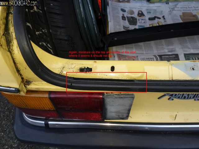 Volvo 200 -- Moisture on trunk seal