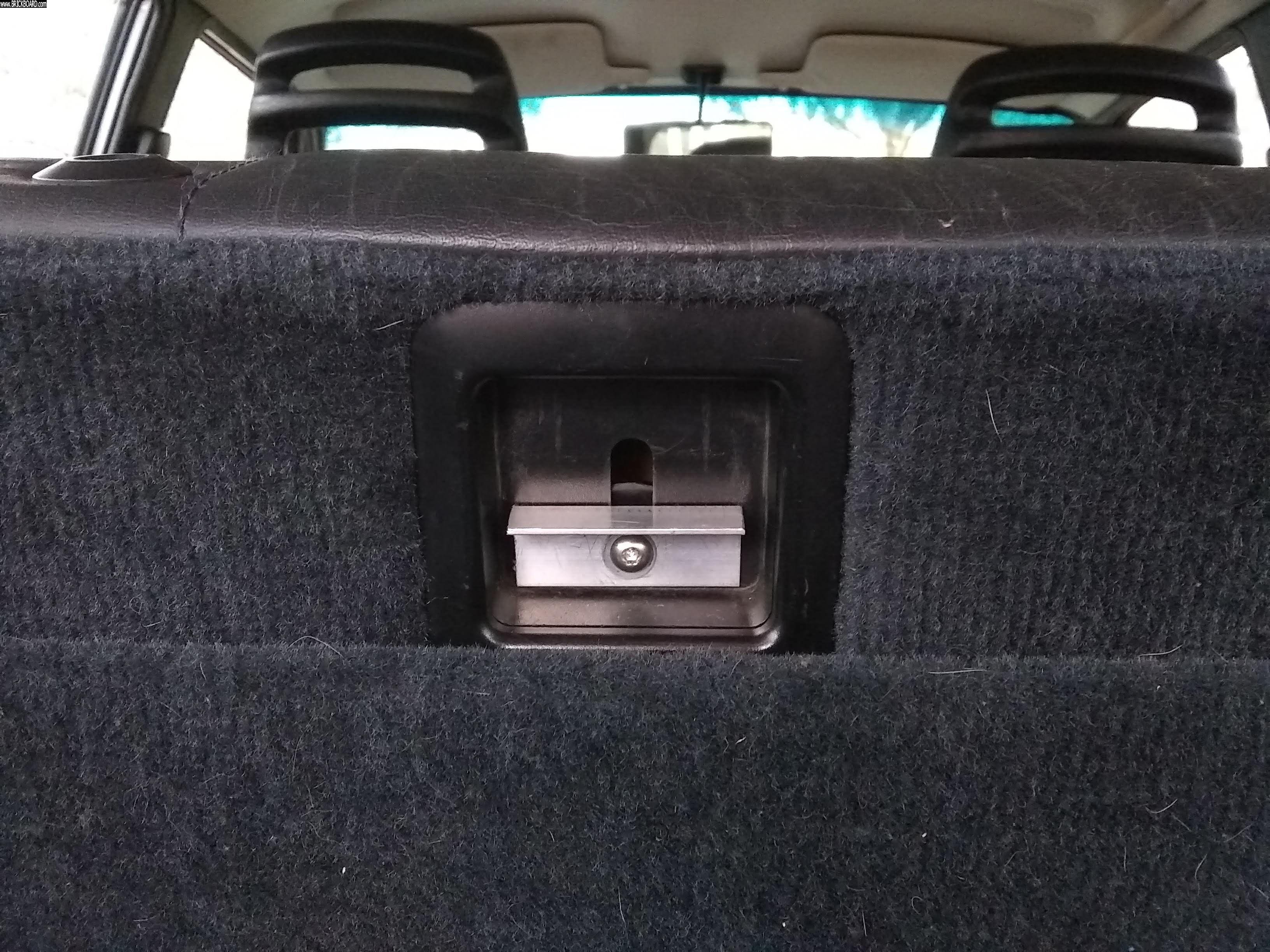 Volvo 200 -- Rear Seatback Release Handle Hack