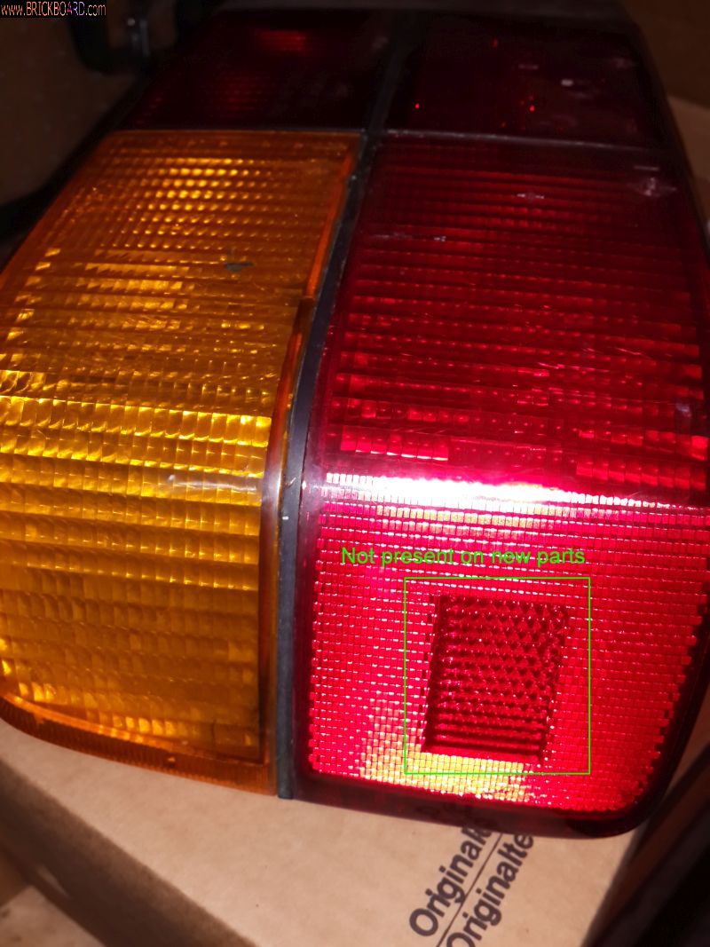 Volvo 200 -- Missing on non-USA, 5 lens, tail light assemblies
