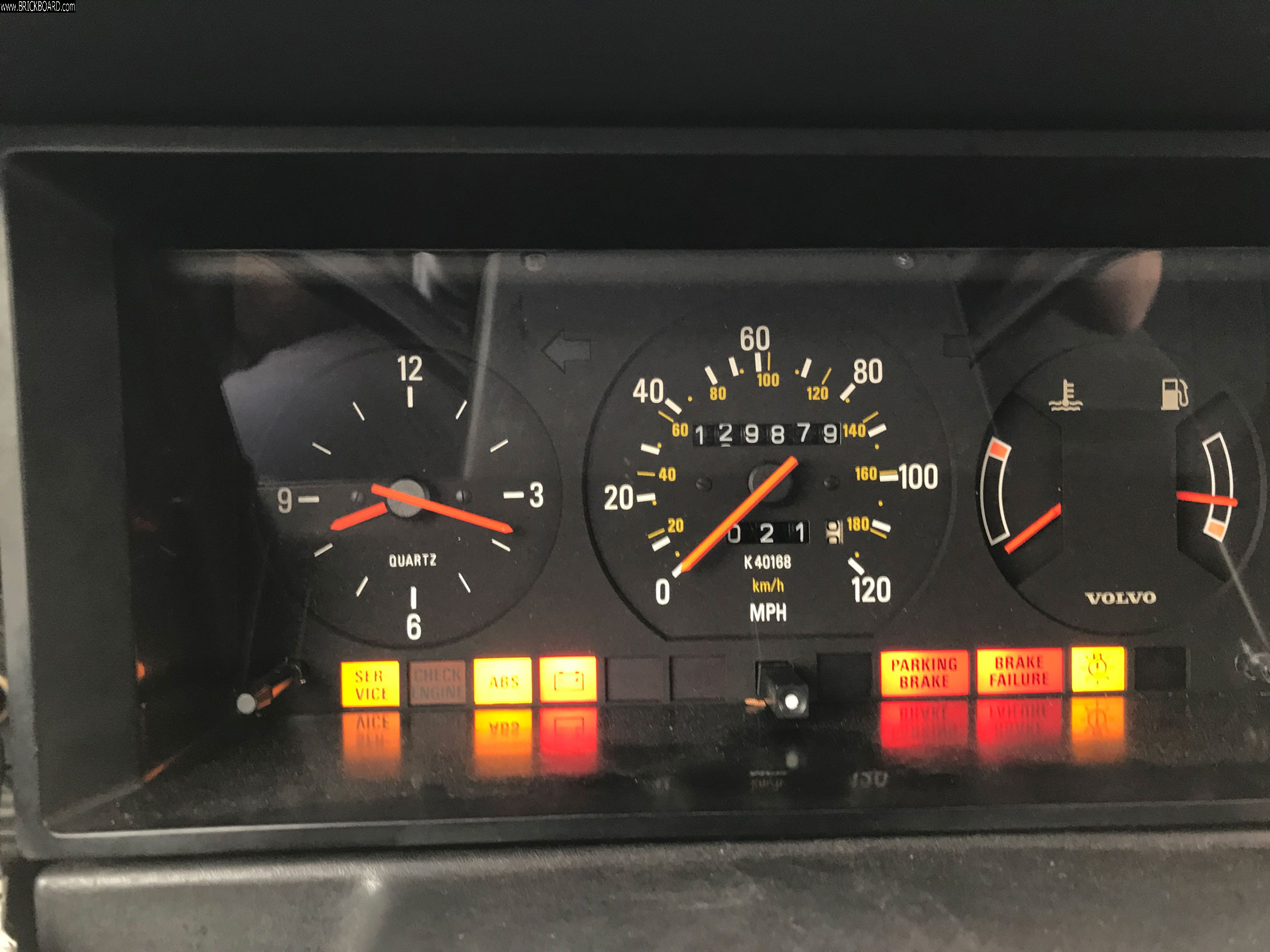 Volvo 200 -- 93 240 persistent lights after startup with led instrument cluster lights