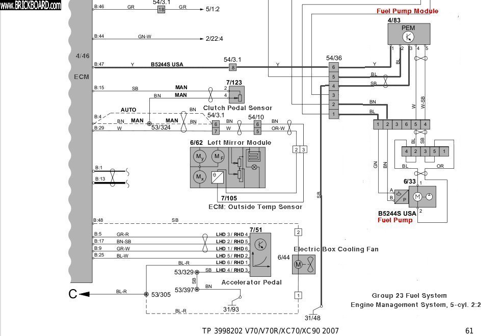 Volvo  -- V70_Fuel_Pump circuitry -USA
