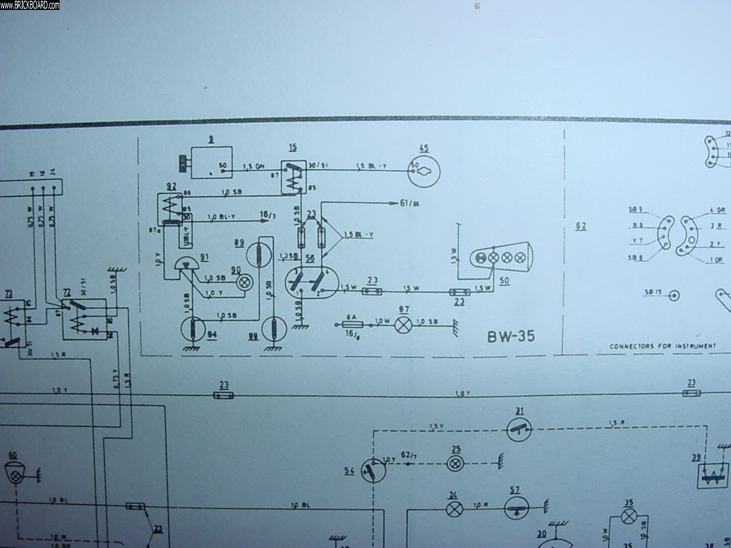 Volvo 140-160 -- Volvo 140 BW35 & M40/41 Wiring from 1974 140 Haynes Service Manual