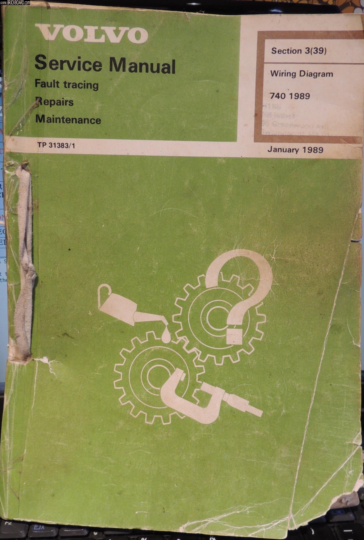 Volvo 700 -- 1989 740 Wiring Diagram (Greenbook)