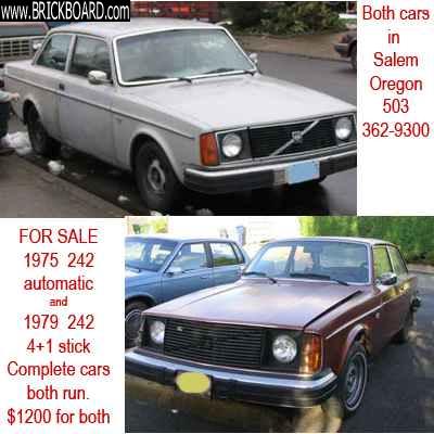 Volvo 200 -- 2 each 242's For Sale