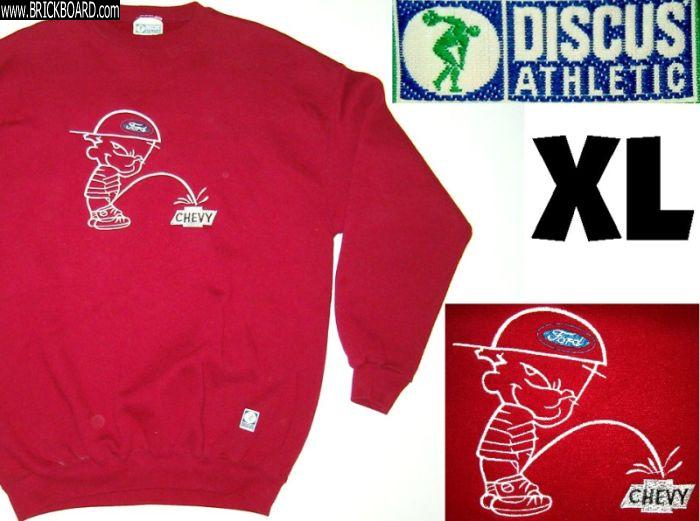 Volvo  -- Ford P on Chevy sweatshirt