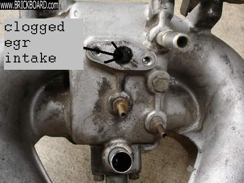 Volvo 200 -- Clogged egr inlet to intake manifold