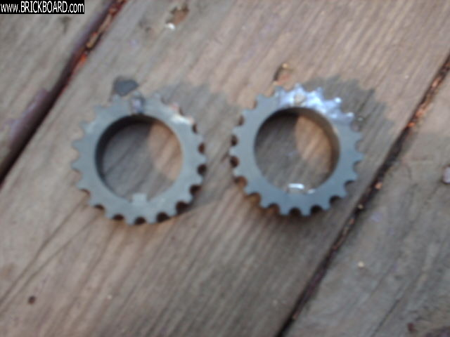 Volvo  -- crank gears oem and fixed