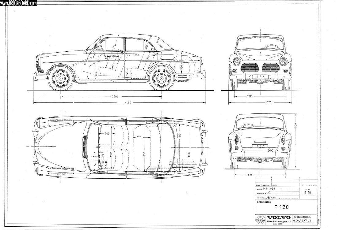 Volvo 120-130 -- 122 Blueprint 1965 P120