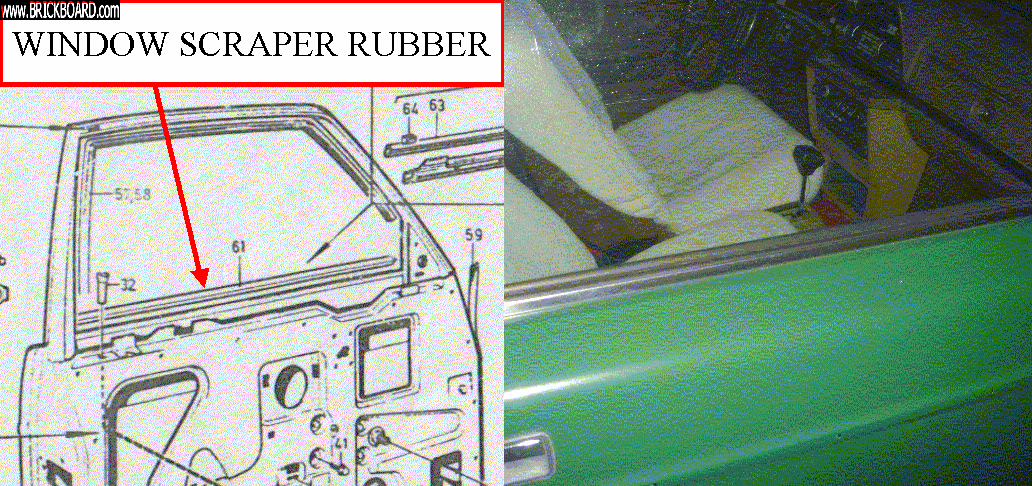 Volvo 200 -- Window Scapper Rubber