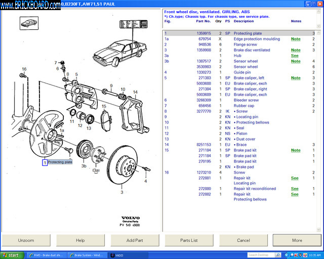 Volvo 700 -- VADIS front girling ABS